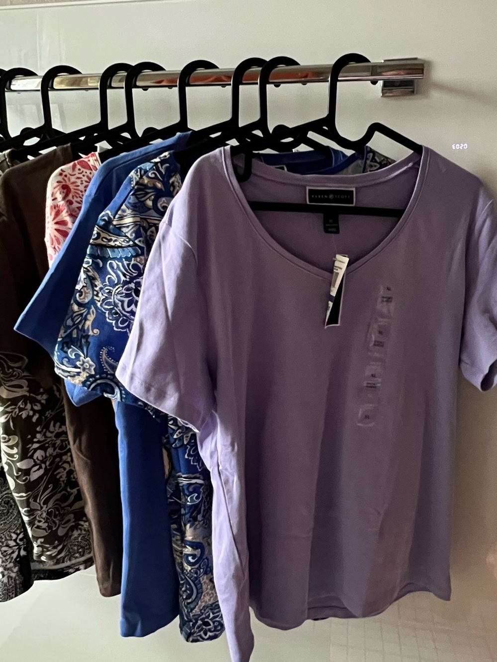 Karen Scott/Macys Group of 10 Short Sleeve t-shirt tops size XL- GROUP #4